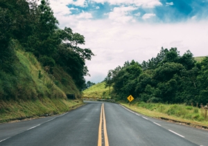 route verte qui represente la mobilité durable 